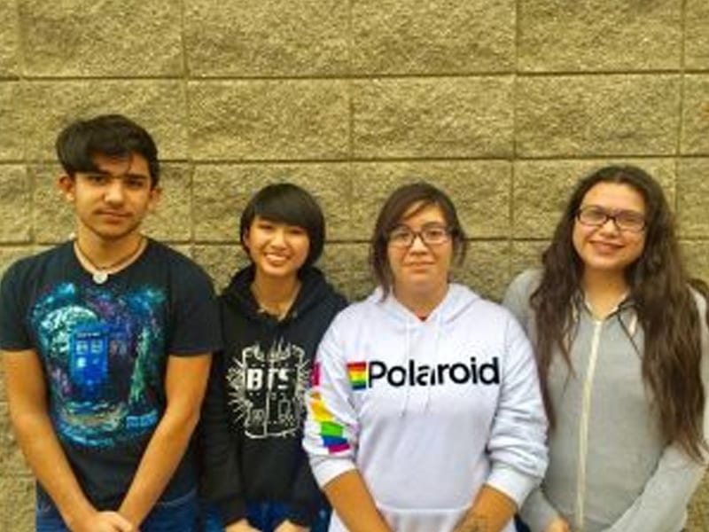 kids in front of building