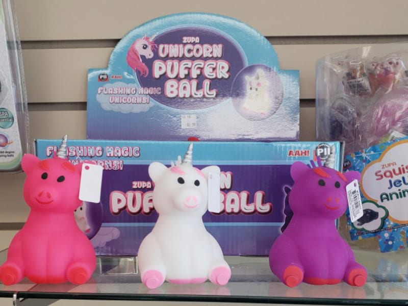 colorful toy unicorns