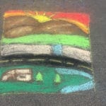 sidewalk chalk art